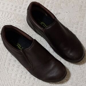 KURU Men's Slip-On Comfort Loafers in Dark Brown